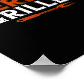 Serial Griller Vathers Day Funny Grill Grill Bb Poster (Ecke)