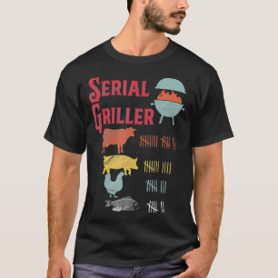 Serial Griller Vintag Spaß Grillen GRILLEN Master  T-Shirt
