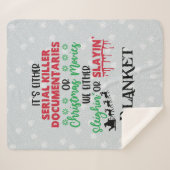 Serial Killer or Christmas Movie? – Funny Cozy  Sherpadecke (Vorderseite (Horizontal))