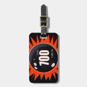 Serie 700 Bowling - Rot Gepäckanhänger (Vorderseite vertikal)