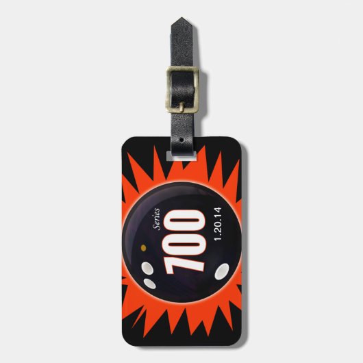 Serie 700 Bowling - Rot Gepäckanhänger (Vorderseite vertikal)