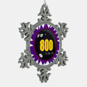 Serie 800 Bowling Schneeflocken Zinn-Ornament (Links)