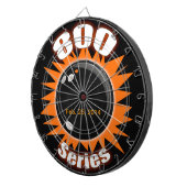 Serie 800 in Schwarz und Orange Dartscheibe (Vorderseite rechts)
