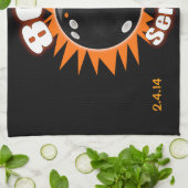 Serie 800 in Schwarz und Orange Küchentuch (Gefaltet)