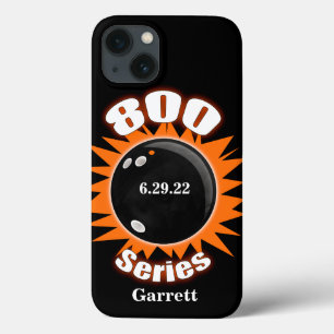 Serie 800 in Schwarz und Orange mit Namen, Case-Mate iPhone Hülle