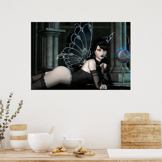 Serie ANNA Fantasy Art: Gotische Fee Poster (Küche)