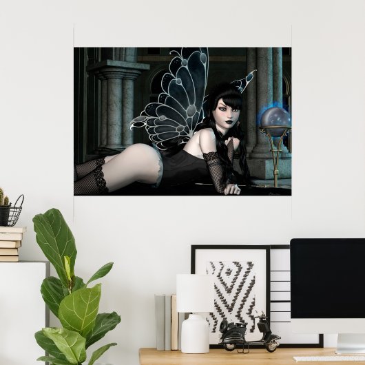 Serie ANNA Fantasy Art: Gotische Fee Poster (Heimbüro)