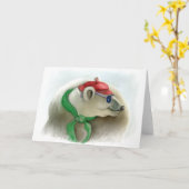 Serie glücklicher Tiere "8" Karte (Gelbe Blume)