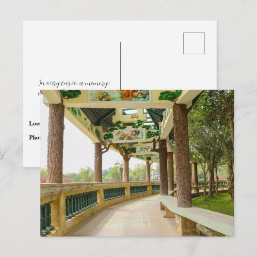 Serie Li Garden: Die Natur trifft Kunst Postkarte (Vorne/Hinten)