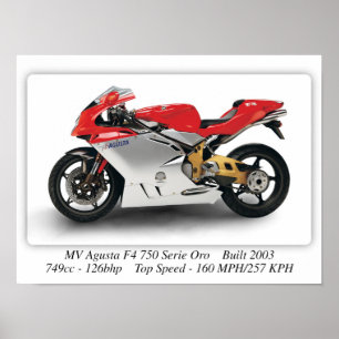 Serie Oro Motorrad - A3 Größe  Poster
