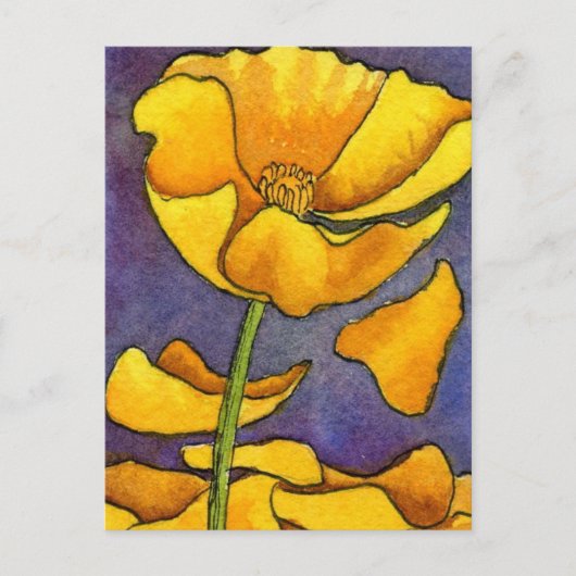 Serie "Petal Fall" Floral Postkarte (Vorderseite)