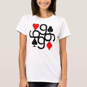 SERIE POKER CARTA 9 ROT & SCHWARZ T-Shirt