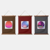 Serie von 3 Glasdächern Wandteppich Mit Holzrahmen (Dreifach)