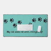 Serie von Black Paw Prints Design Desk Mat Schreibtischunterlage (Tastatur & Maus)