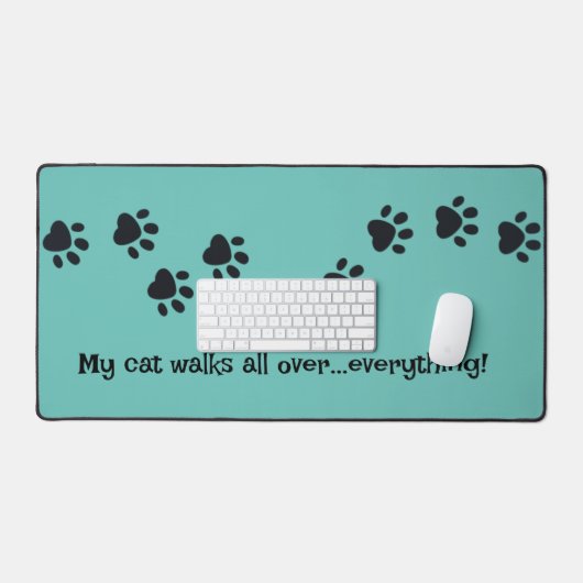 Serie von Black Paw Prints Design Desk Mat Schreibtischunterlage (Tastatur & Maus)