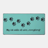 Serie von Black Paw Prints Design Desk Mat Schreibtischunterlage (Vorderseite)