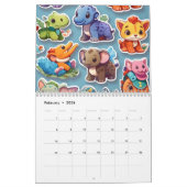 Serie von Cartoon Kalender (Feb 2026)