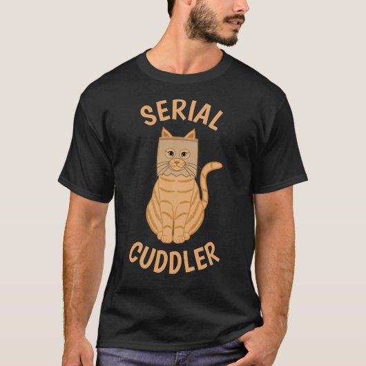 Serielle Cuddler Niedlich Orange Cat T-Shirt (Vorderseite)