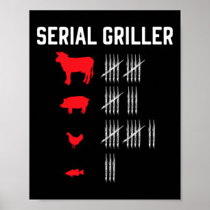 Serielle Griller Grillmaster Rbecue-Grillen Poster