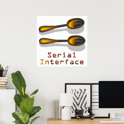 Serielle Schnittstelle Poster (Heimbüro)