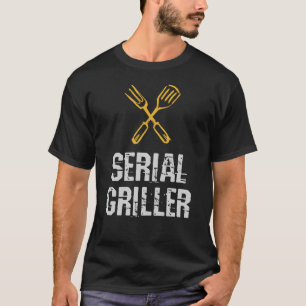 Serieller Griller Grill BBQ Meister Grillbesteck T-Shirt