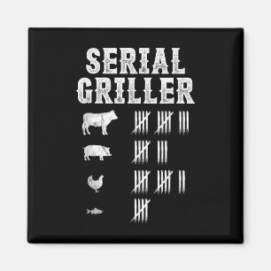 Serieller Griller Lustiger Griller Grill Bbq Meist Magnet
