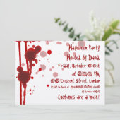 Serielles Killer-Halloween-Party Einladung (Stehend Vorderseite)