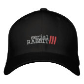 Serielles Rabbit 3 Hat Bestickte Kappe (Vorderseite)