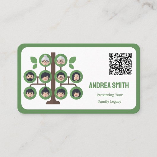 Serienbaum-benutzerdefinierten QR-Code Visitenkarte (Vorderseite)