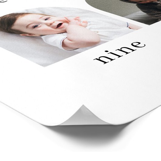 Serienbogen 1. Jahr FotoCollage Poster (Ecke)