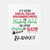 Serienmörder oder Weihnachten Fleecedecke (Vorderseite)
