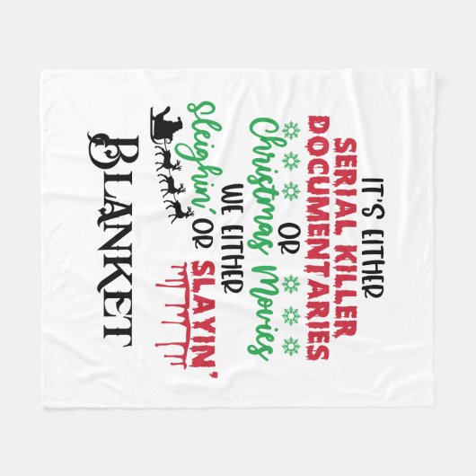 Serienmörder oder Weihnachten Fleecedecke (Vorderseite (Horizontal))