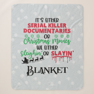 Serienmörder oder Weihnachtsfilm? – Lustige Cozy Sherpadecke