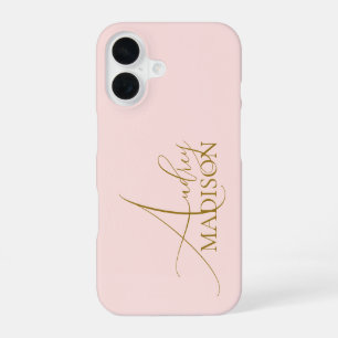 Serienname des Skriptes Rosa iPhone 16 Hülle