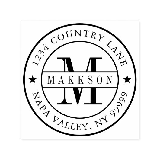 Serienname und Selbstfärbung der klassischen Monog Permastempel (Design)