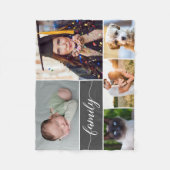 Serienskriptkollektion mit mehreren Fotos Fleecedecke (Vorderseite)