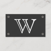 Serientyp Monogramm | Metallschrauben Visitenkarte (Vorderseite)