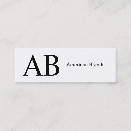 Serientyp Monogramm Mini Visitenkarte (Vorderseite)