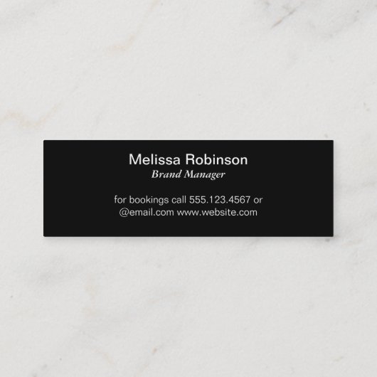 Serientyp Monogramm Mini Visitenkarte (Rückseite)