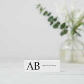 Serientyp Monogramm Mini Visitenkarte (Stehend Vorderseite)