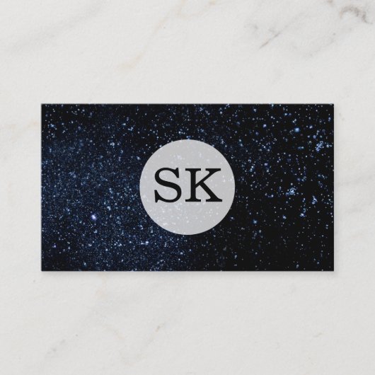 Serientyp Monogramm/Nachthimmel Visitenkarte (Vorderseite)
