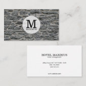 Serientyp Monogramm/Stein Visitenkarte (Vorne/Hinten)