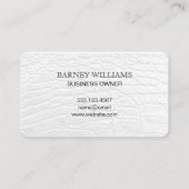 Serientyp Weißes Monogramm | Lila Textur Visitenkarte (Rückseite)