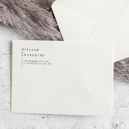 SerienTypografie Moderne Minimale Rücksendeadresse Permastempel