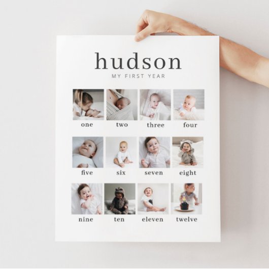 Serif 1. Jahr 12 FotoCollage mit Monatsplakat Poster