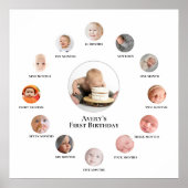 Serif 1. Jahr 12 Monate Foto-Erinnerungen kundensp Poster (Vorne)