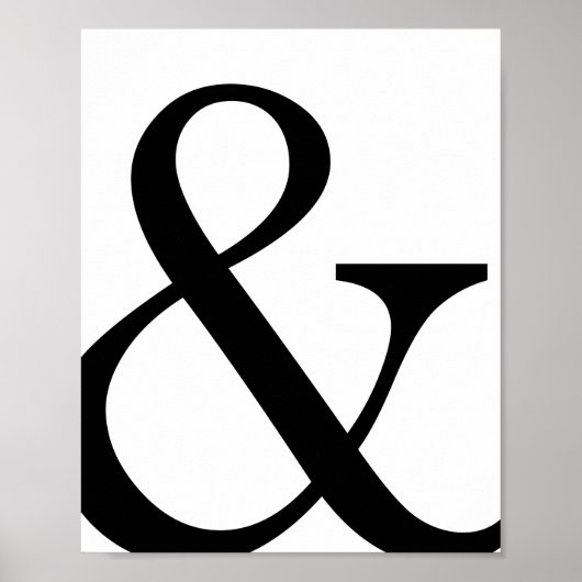 Serif Ampersand Poster Print (Vorne)