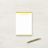 Serif Font Simple Professional Plain Gold White Post-it Klebezettel (Auf Schreibtisch)
