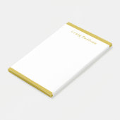 Serif Font Simple Professional Plain Gold White Post-it Klebezettel (angewinkelt)