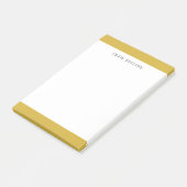 Serif Font Simple Professional Plain Gold White Post-it Klebezettel (angewinkelt)